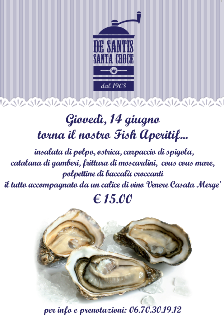 l'aperitivo a Roma - Fish aperitivo De Santis Santa Croce - pesce freschissimo